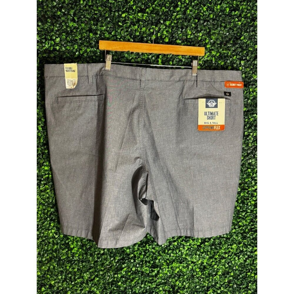 Dockers Khaki Shorts Mens Size 52 Blue Flex Straight Stretch Smart Big & Tall